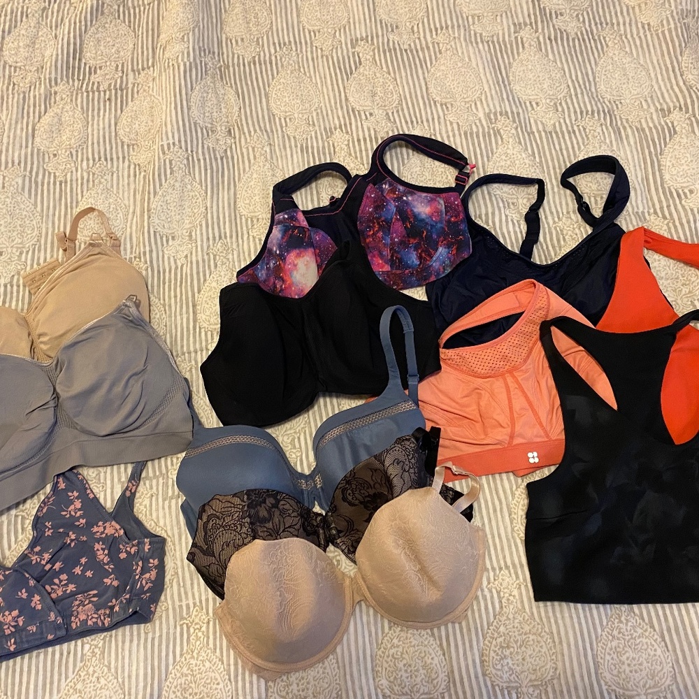 12 size 34-36DD bras maternity/nursing/reg bundle